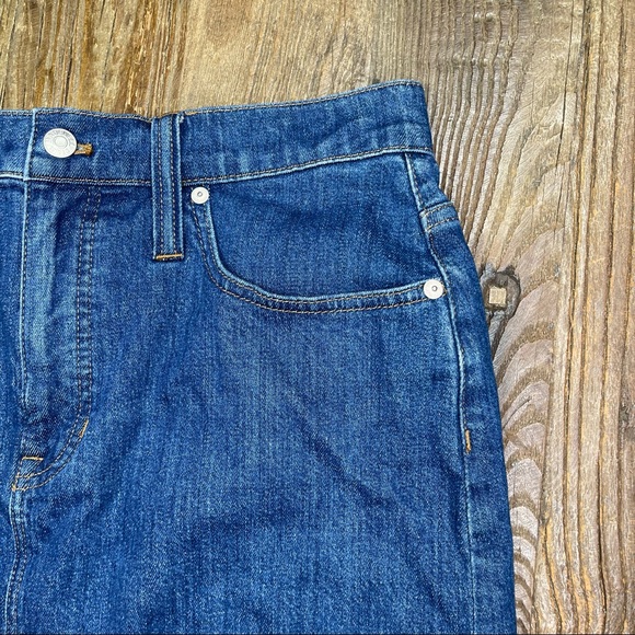 Madewell Stretch Denim Straight StepHem Mini Skirt Size 29 - Picture 6 of 14